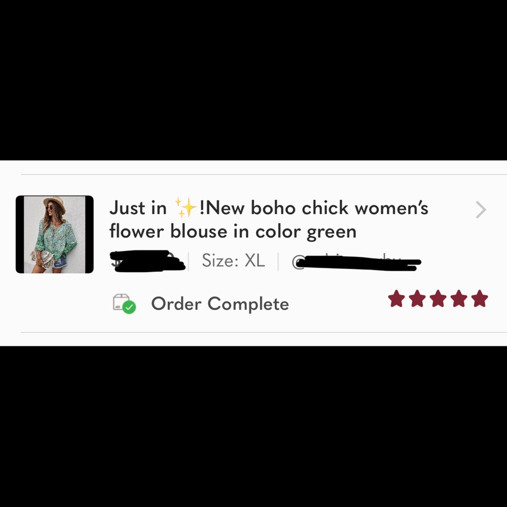 (last 1) ✨!New boho chick women’s flower blouse in color green - Picture 2 of 6